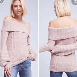 Sleeping on Snow off-shoulder sweater